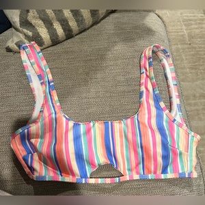 striped swimsuit top